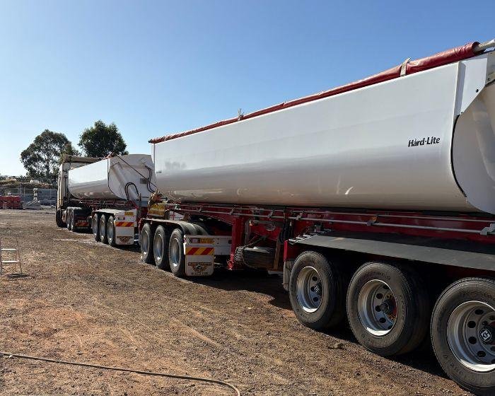 fleet detailing semi trailer polished